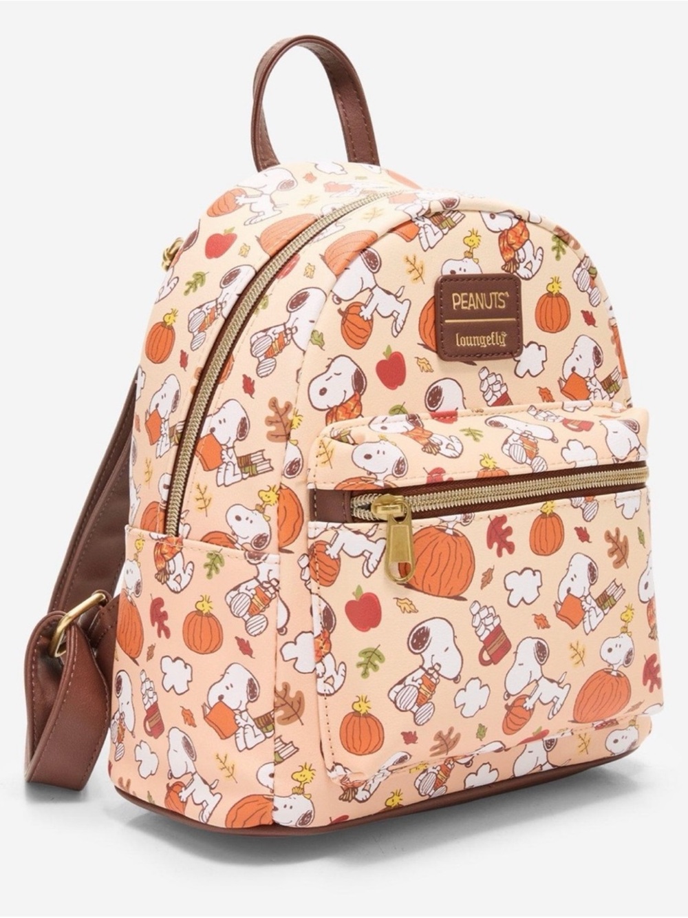 Loungefly Peanuts Snoopy Fall Things Mini Backpack - Picture 4 of 5